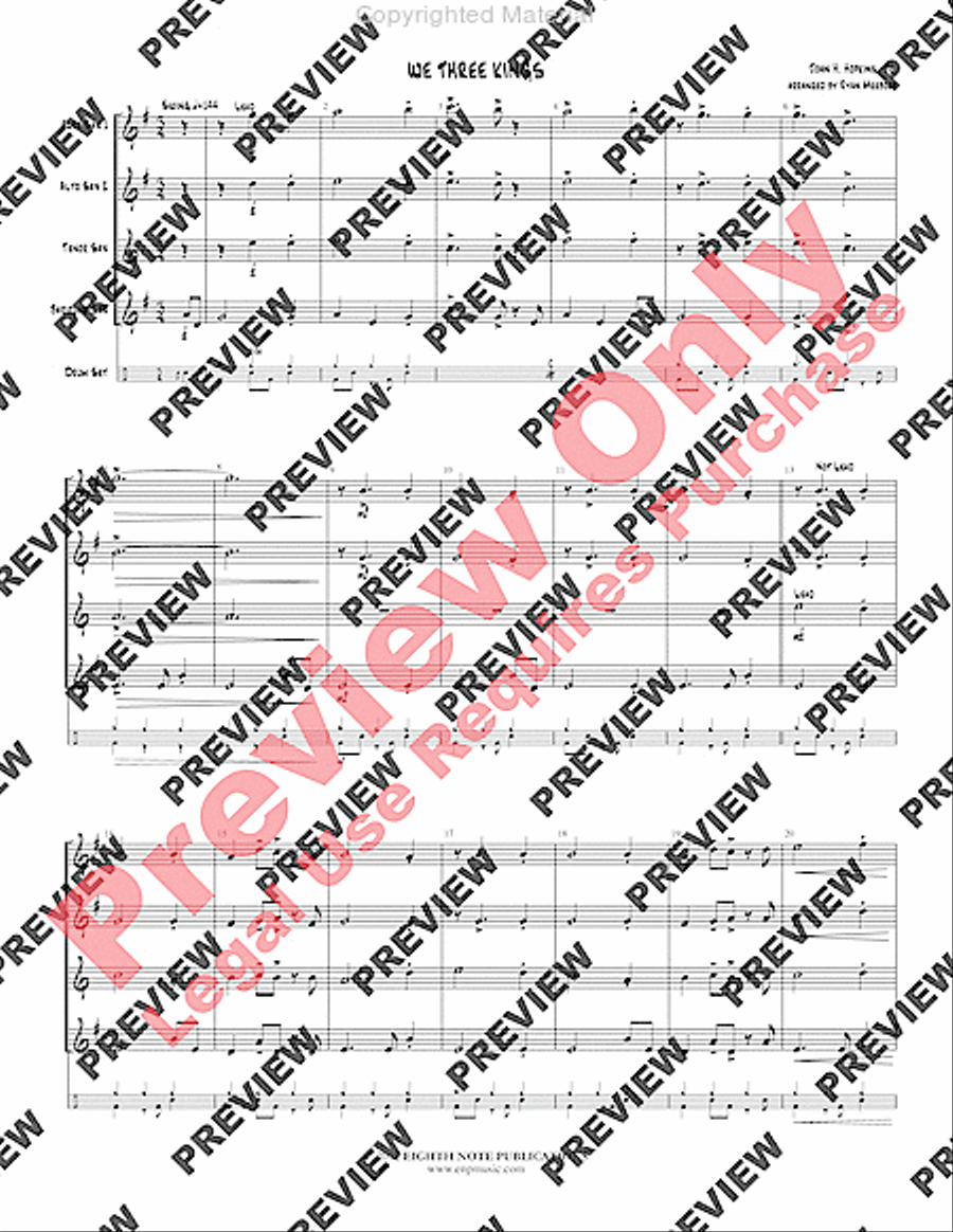 Swingin' Saxes Christmas, Set 2 Small Ensemble scores gallery preview page 15