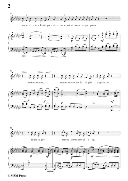 Scarlatti-Le Violette in G flat Major,from Pirro e Demetrio,for voice piano image number null