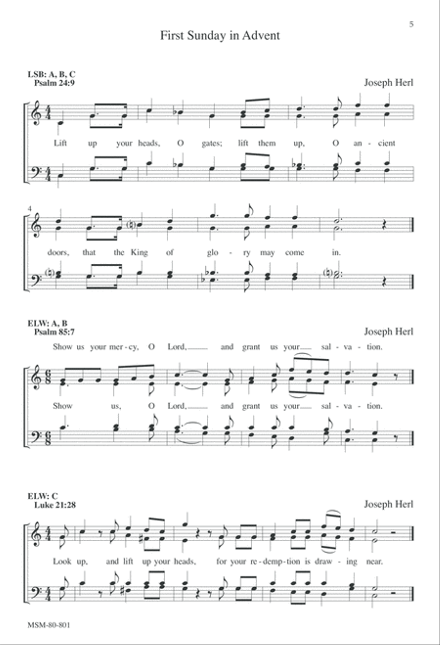 Advent Alleluias 4-Part scores gallery preview page 4