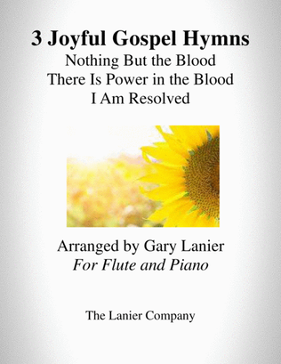 Book cover for 3 JOYFUL GOSPEL HYMNS (for Flute with Piano - Instrument Part included)