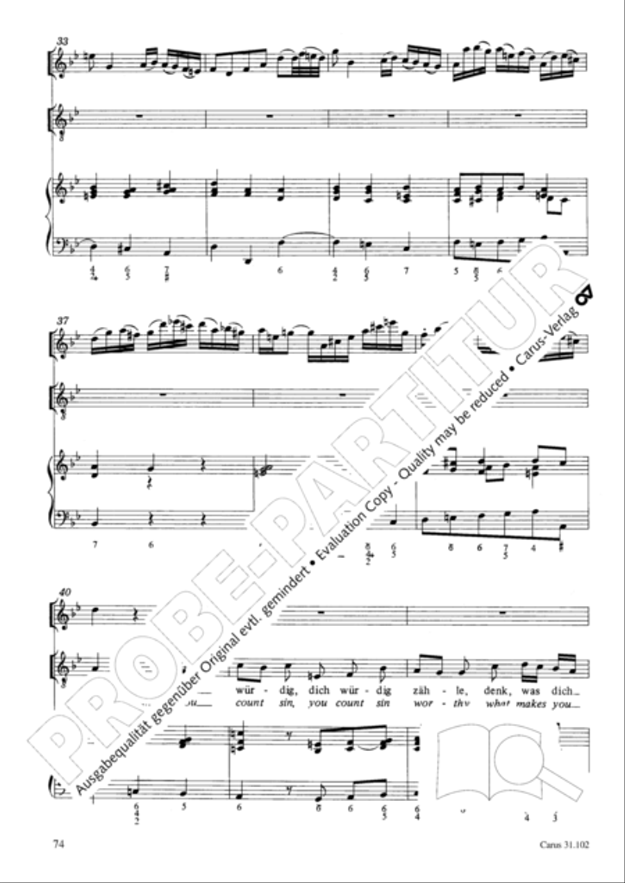 Lord God, your eyes are seeing truth in trusting (Herr, deine Augen sehen nach dem Glauben) ATB scores gallery preview page 75
