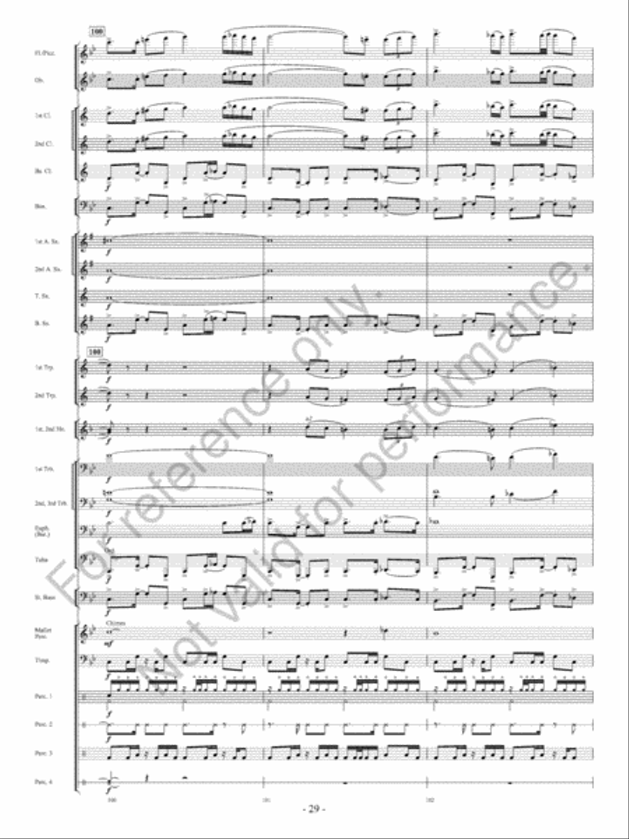 The Ocean Of Fire The Ocean Of Fire Concert Band scores gallery preview page 30