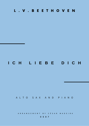Book cover for Ich Liebe Dich - Alto Sax and Piano (Full Score and Parts)