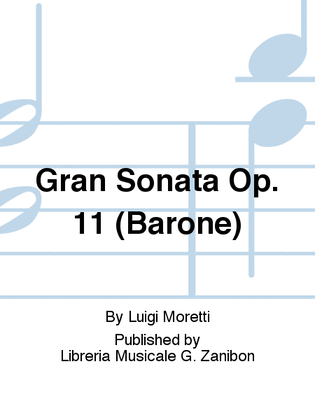 Book cover for Gran Sonata Op. 11 (Barone)