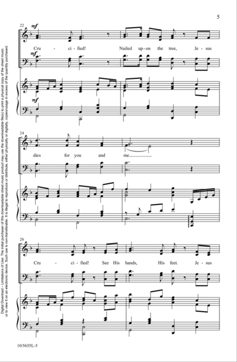 Crucified! Jesus Dies for You and Me 4-Part scores gallery preview page 5