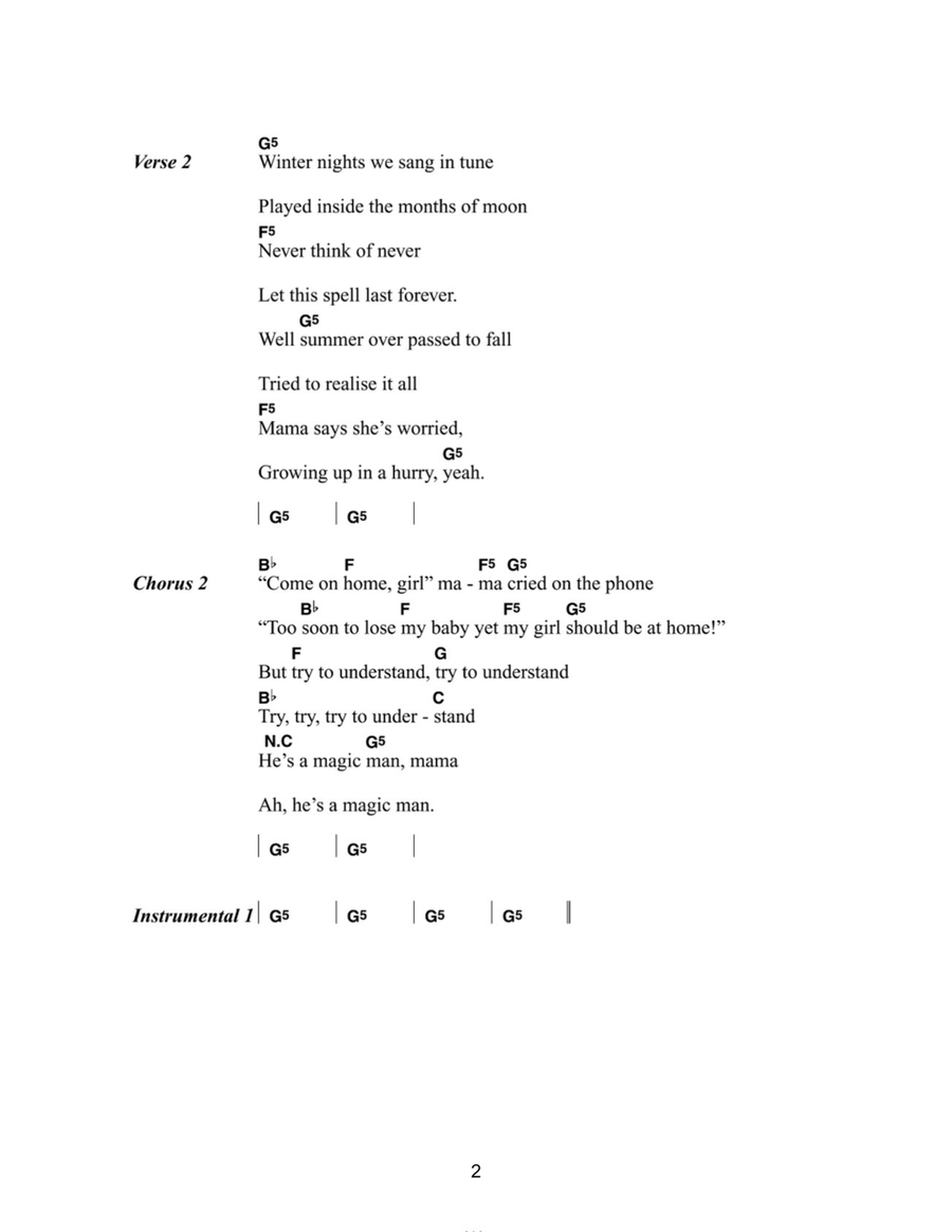 Magic Man Magic Man Acoustic Guitar scores gallery preview page 2
