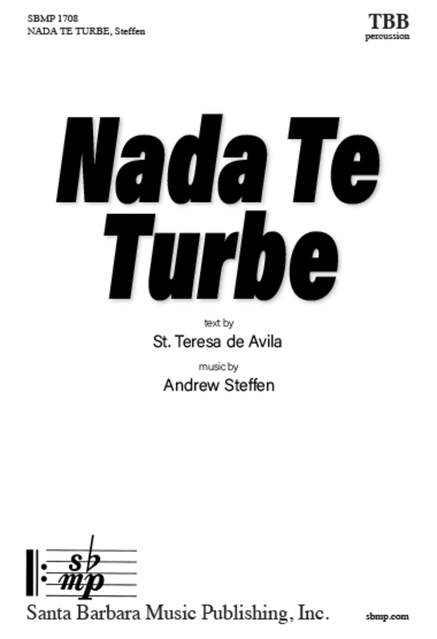 Nada Te Turbe - TBB 3-Part scores gallery preview page 1
