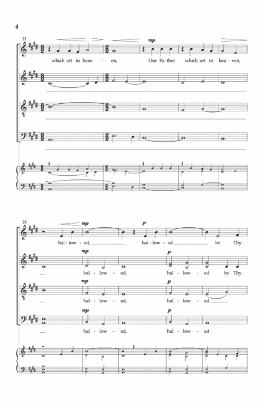 Thy Will Be Done 4-Part scores gallery preview page 2