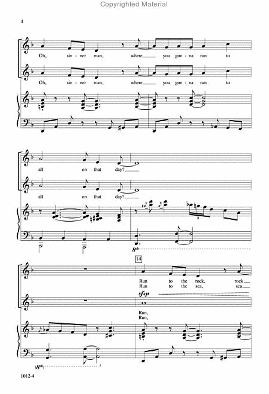 The Sailor and the Sinner Man - SA Octavo SA scores gallery preview page 3