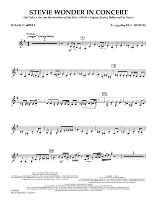 Stevie Wonder In Concert - Bb Bass Clarinet
