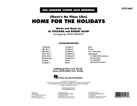 (There's No Place Like) Home for the Holidays (arr. John Wasson) - Conductor Score (Full Score)