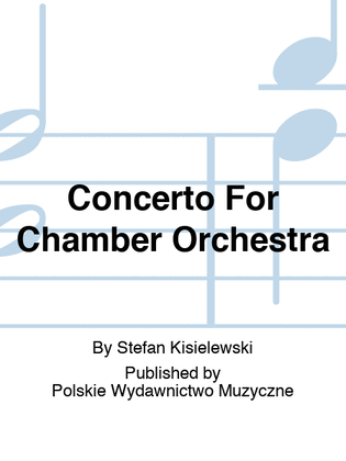 Book cover for Concerto For Chamber Orchestra