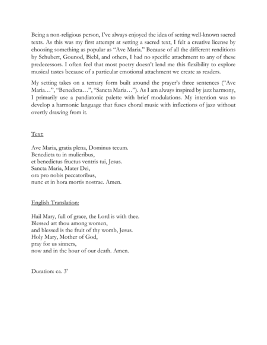 Ave Maria 4-Part scores gallery preview page 2
