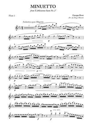 Minuetto from "L'Arlesienne Suite No. 2" for Flute Quartet