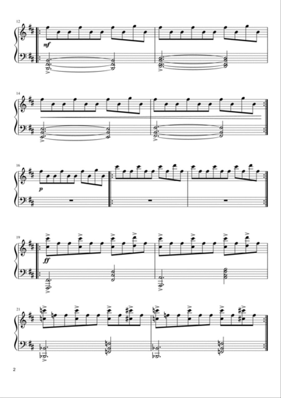 Halloween Theme Piano Solo scores gallery preview page 2