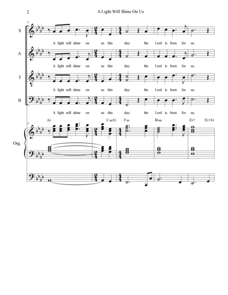 A Light Will Shine On Us (SATB Alternate) image number null