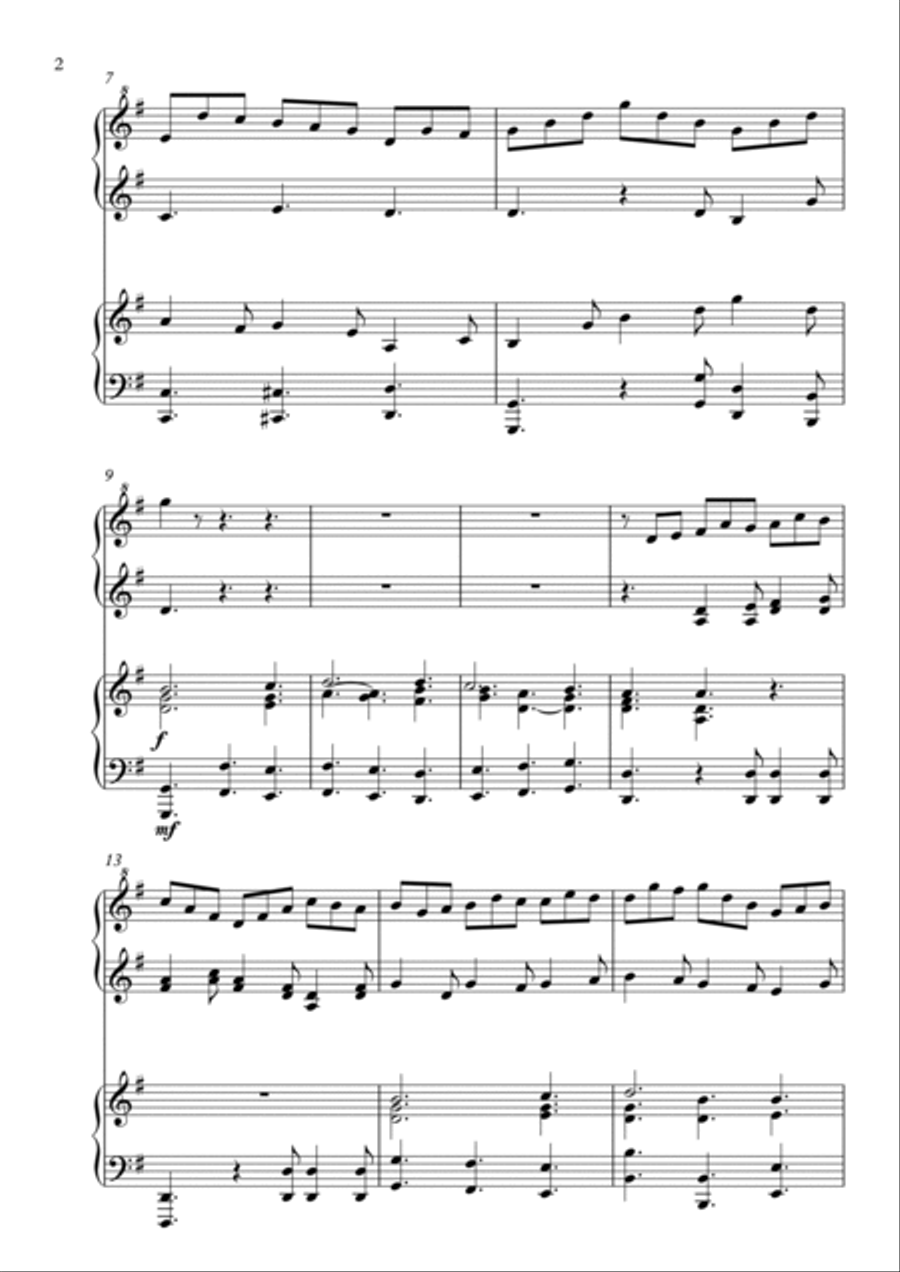 Jesu, Joy of Man's Desiring (BWV 147) - Arranged for 2 Pianos 2 Pianos, 4-Hands scores gallery preview page 2