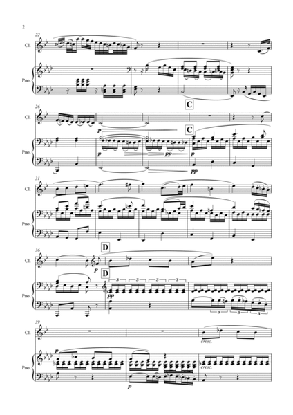 Beethoven: Piano Sonata No.8 in C Minor Op.13 "Sonata Pathetique" Mvt.II Adagio - clarinet/piano image number null