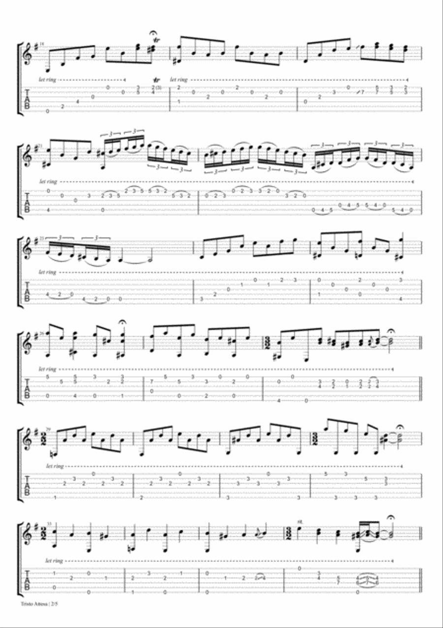 Tristo Attesa Acoustic Guitar scores gallery preview page 2