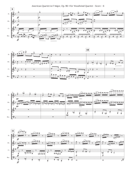 Dvorak American Quartet No. 12 for Clarinet Quartet image number null