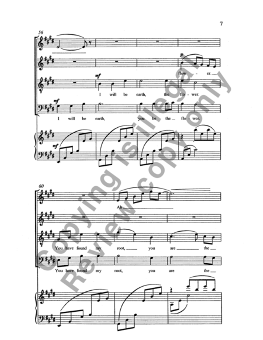 Songs for Women's Voices: 6. I Will Be Earth (Choral Score) image number null