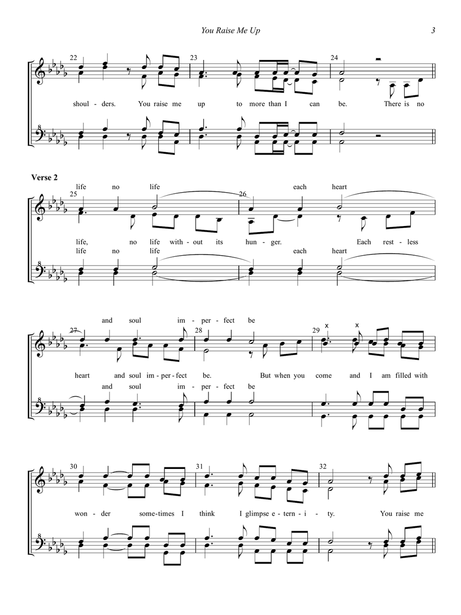 You Raise Me Up You Raise Me Up SSAA scores gallery preview page 3