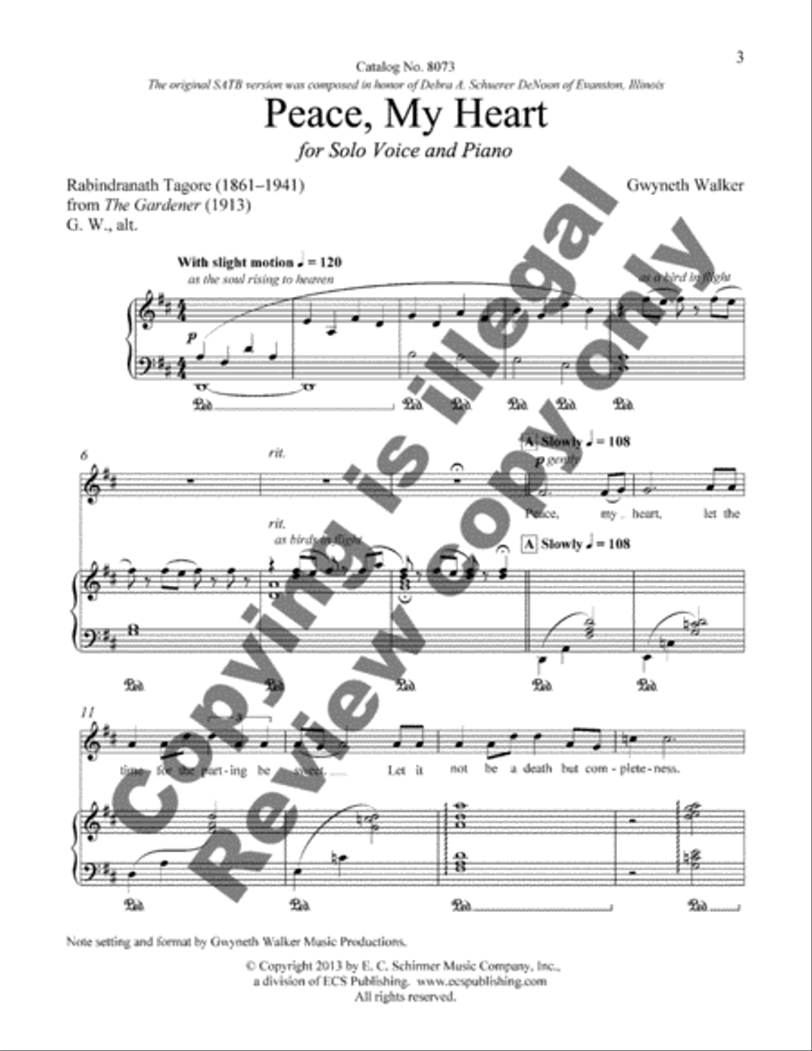 Peace, My Heart Peace, My Heart Medium Voice scores gallery preview page 6