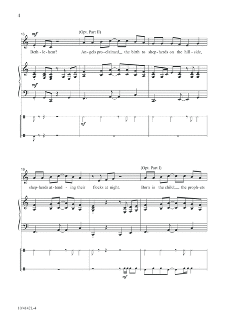 Who's the Little Baby? Unison Choir scores gallery preview page 4