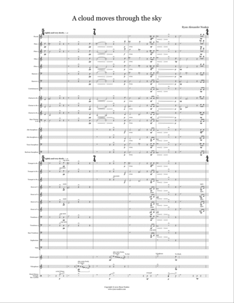 A cloud moves through the sky Concert Band scores gallery preview page 4
