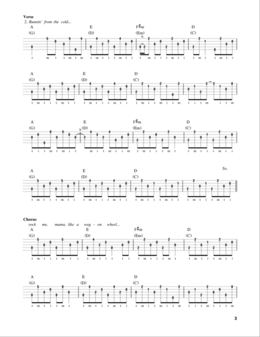 Wagon Wheel Banjo scores gallery preview page 3