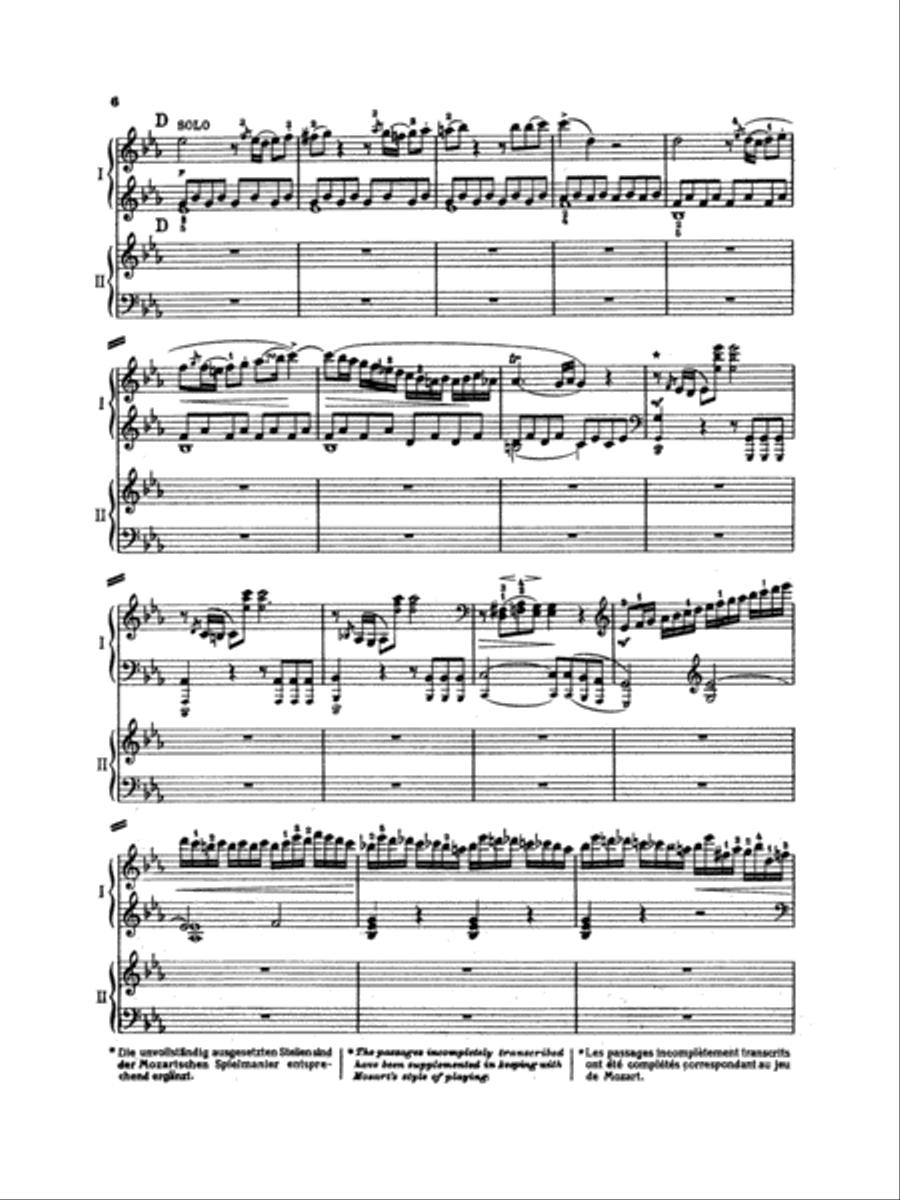 Mozart: Piano Concerto No. 22 in E flat Major, K. 482 Piano scores gallery preview page 6