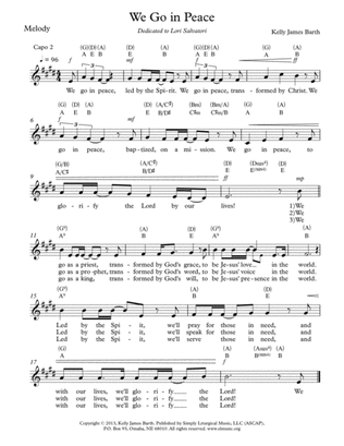 We Go in Peace (Barth) [Lead Sheet]