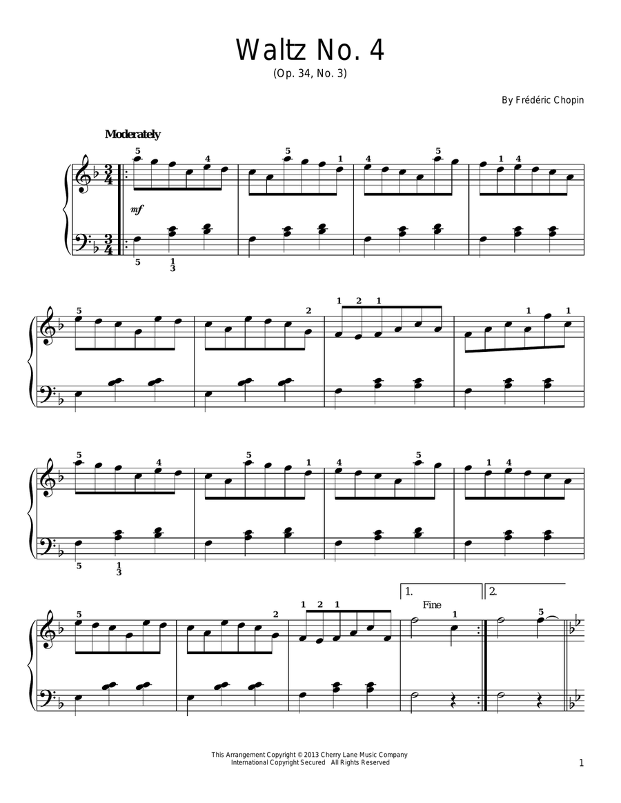 Waltz No. 4, Op. 34, No. 3