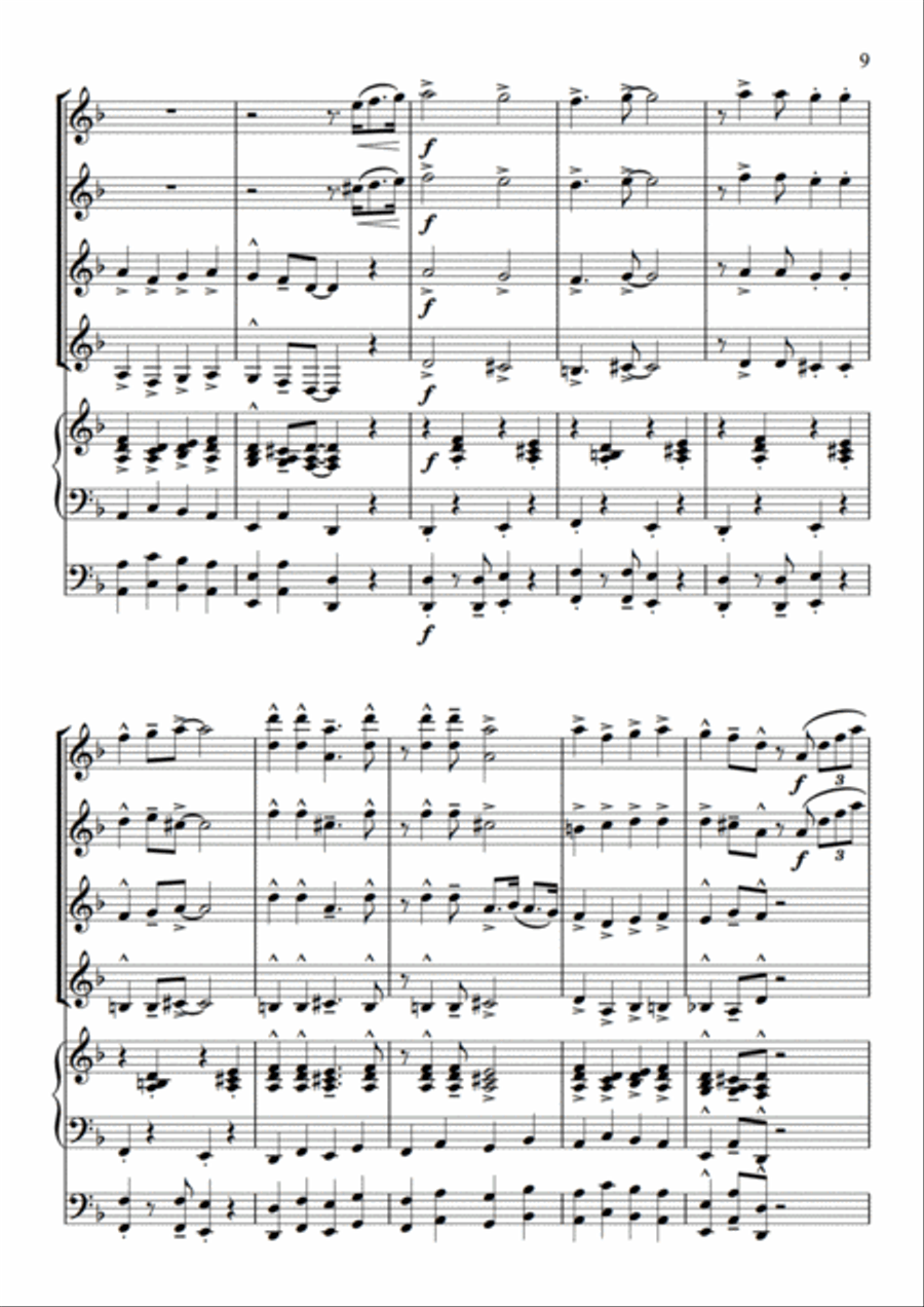 Sing, Sing, Sing, Sing (Ev'rybody Starts To Sing) Sing, Sing, Sing, Sing (Ev'rybody Starts To Sing) Set of Parts scores gallery preview page 9