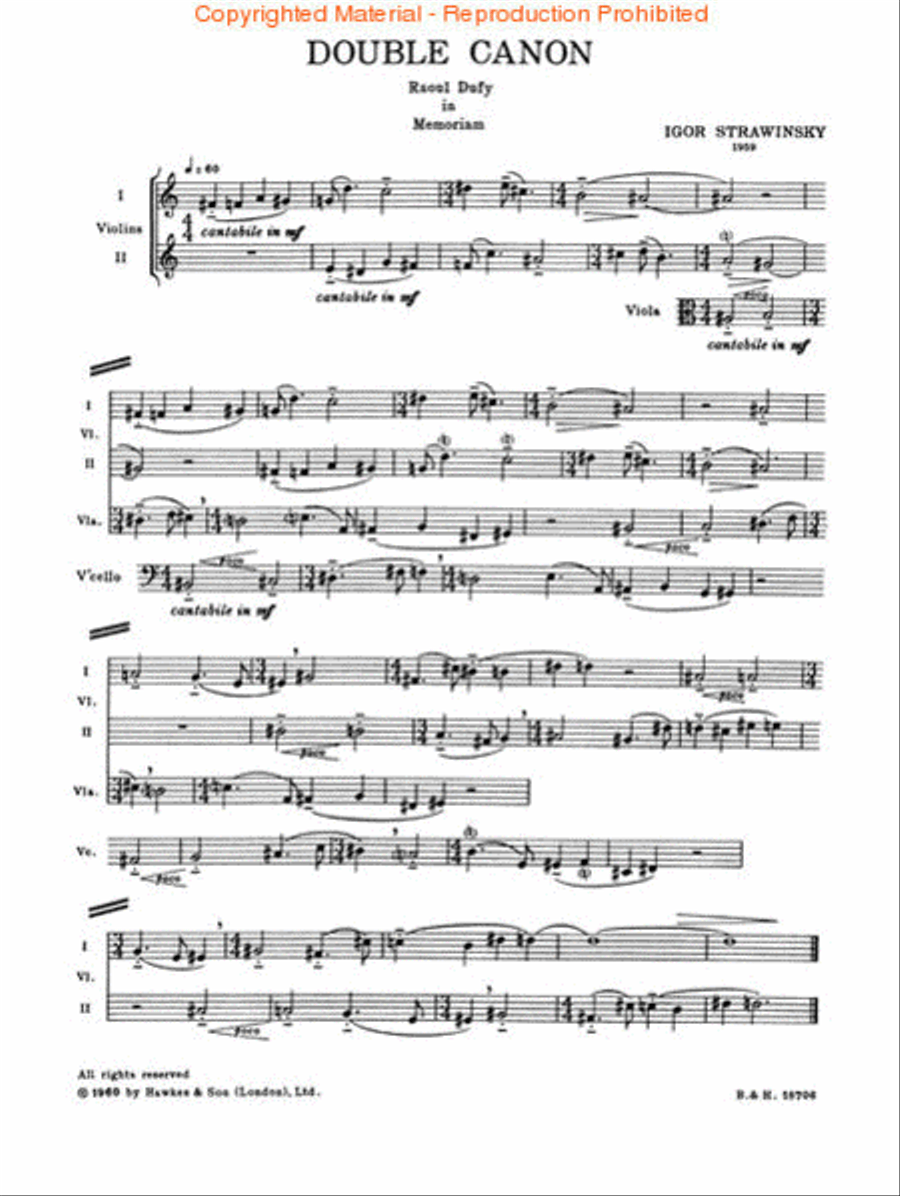 Double Canon for String Quartet String Quartet scores gallery preview page 2