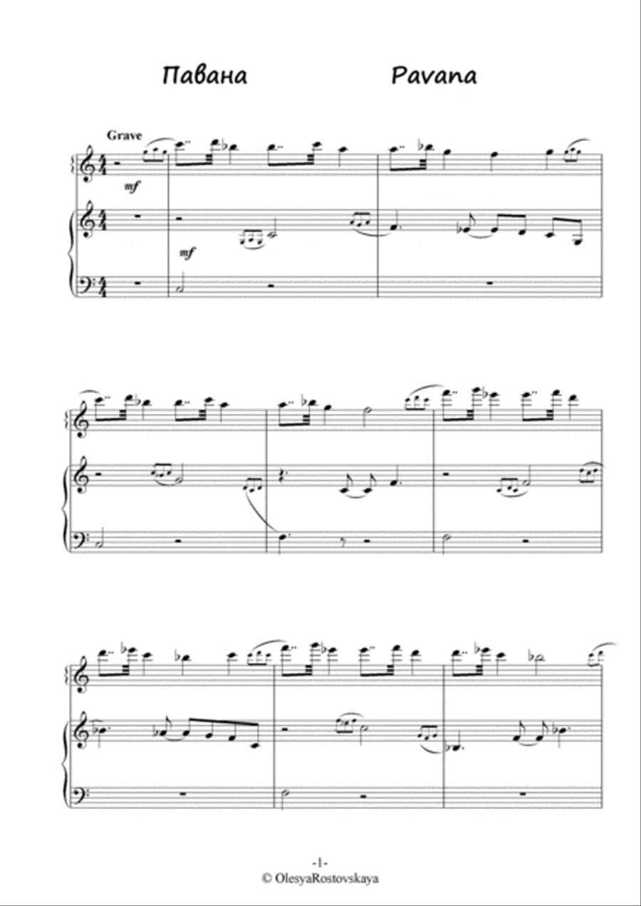 Olesya Rostovskaya. The 1-st Carillon Siute (old dances) - DUET Glockenspiel scores gallery preview page 4
