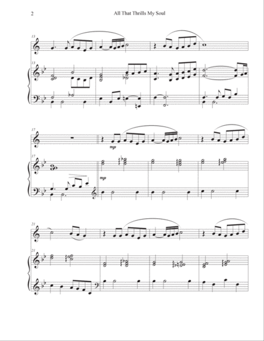 All That Thrills My Soul (Trumpet-Piano) Trumpet Solo scores gallery preview page 2
