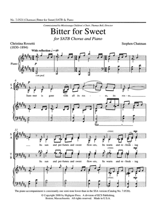 Book cover for Bitter for Sweet