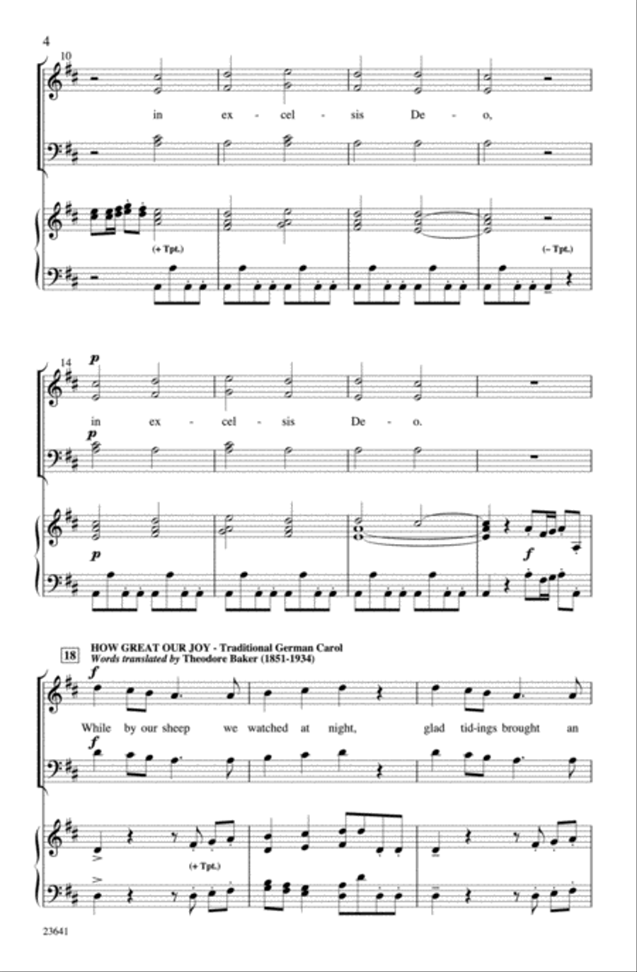 Angels Sing Glory! (A Classic Christmas Celebration) 4-Part scores gallery preview page 3