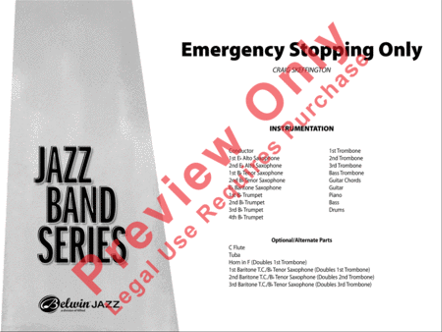 Emergency Stopping Only Jazz Ensemble scores gallery preview page 2