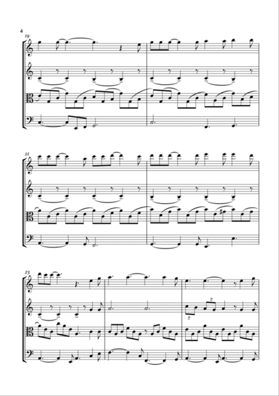 Hallelujah Hallelujah String Quartet scores gallery preview page 5