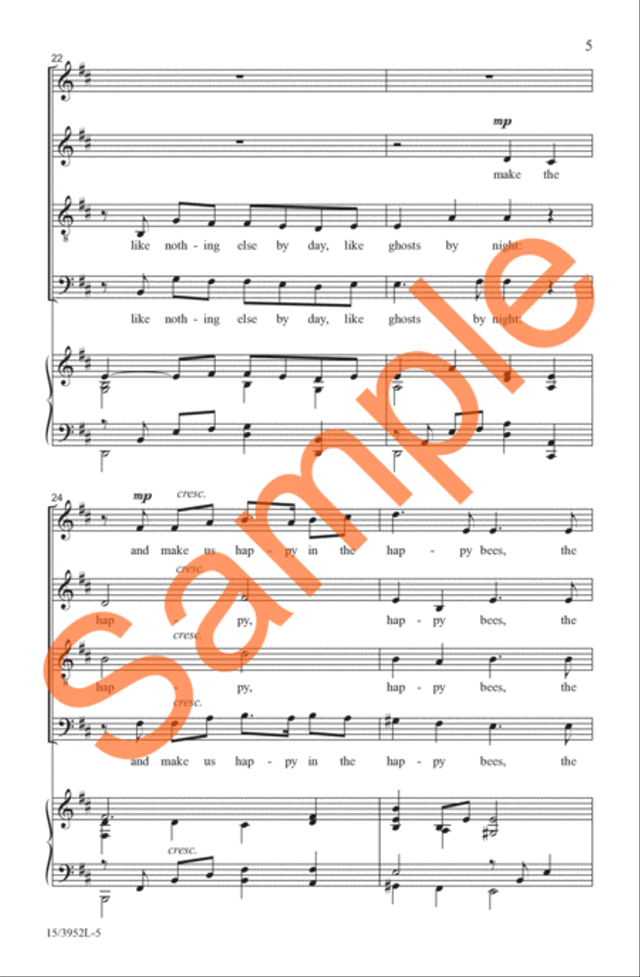 A Prayer in Spring A Prayer in Spring 4-Part scores gallery preview page 5