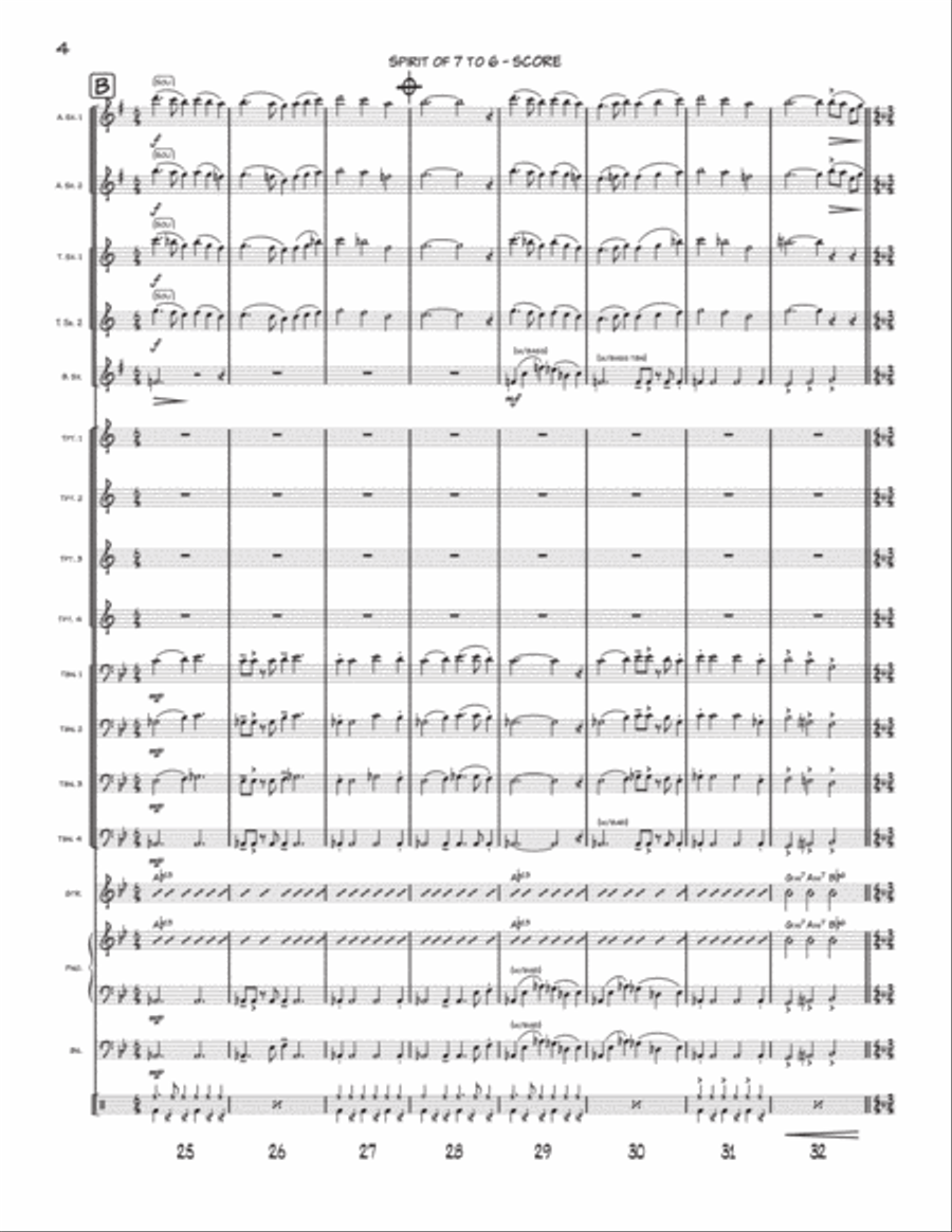 Spirit of 7 to 6 Jazz Ensemble scores gallery preview page 4