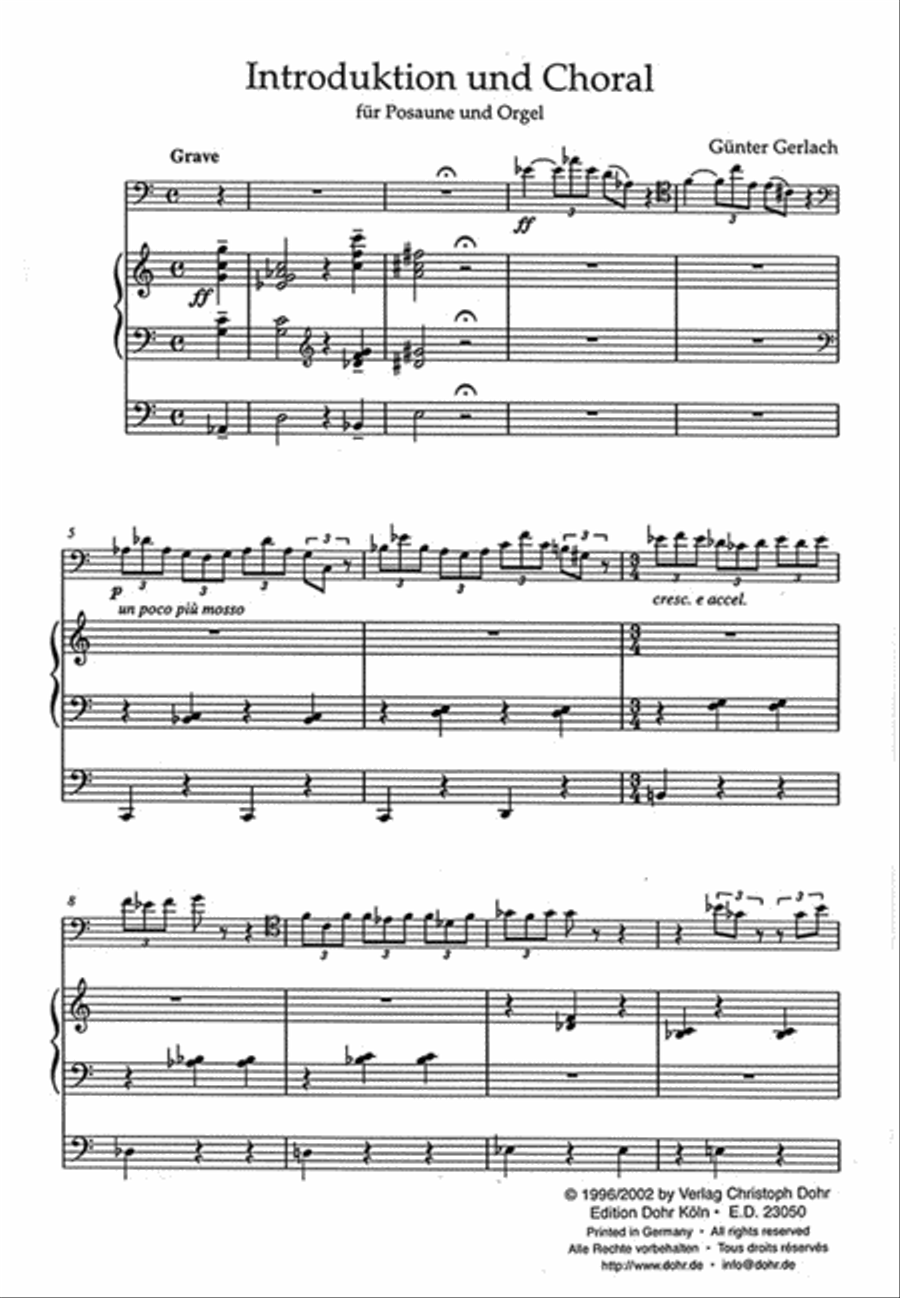 Introduktion und Choral für Posaune und Orgel 
