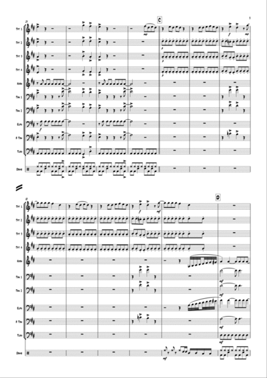 Mamma Mia Euphonium scores gallery preview page 5