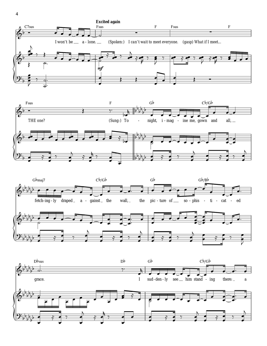 For The First Time In Forever (from Frozen) Voice scores gallery preview page 4