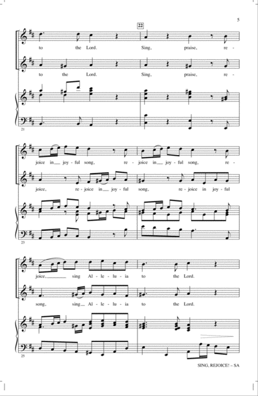 Sing, Rejoice! (from Judas Maccabaeus) 2-Part scores gallery preview page 4