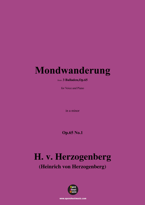 H. v. Herzogenberg-Mondwanderung,in a minor, Op.65 No.1