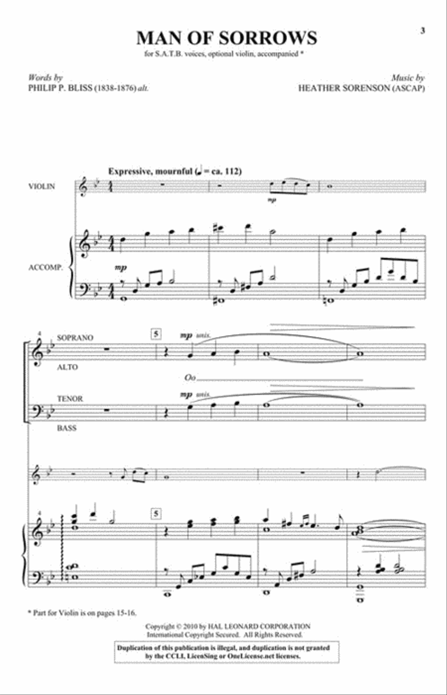 Man of Sorrows 4-Part scores gallery preview page 2