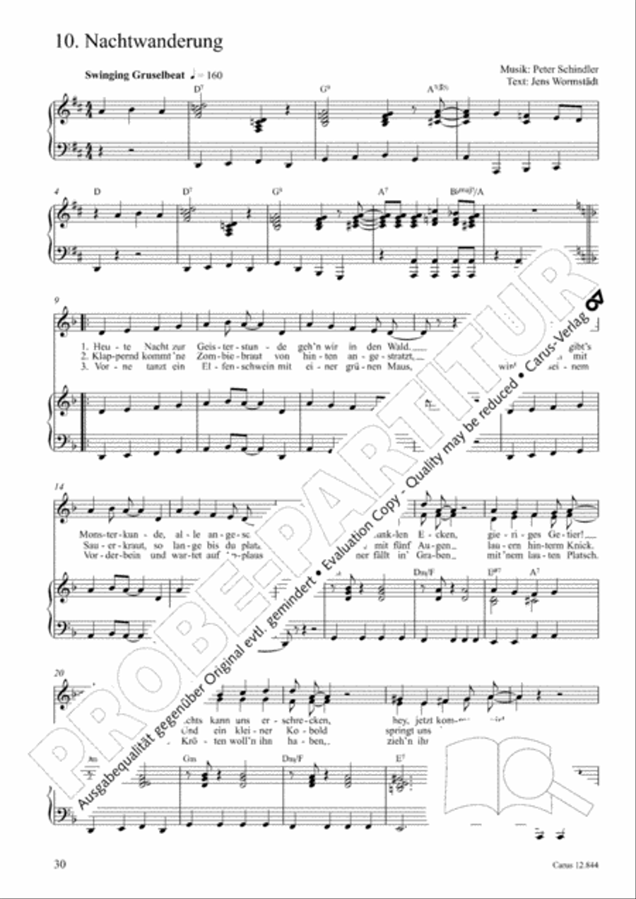 Gruselmonsterzaubersongs. Heft II Children's Choir scores gallery preview page 31